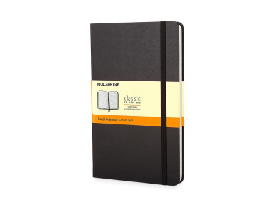 Записная книжка Moleskine Classic (в линейку) в твердой обложке, Pocket (9x14см), черный , размер A6