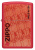 Зажигалка ZIPPO Made in USA Design с покрытием Red Matte, латунь/сталь, красная, 38x13x57 мм