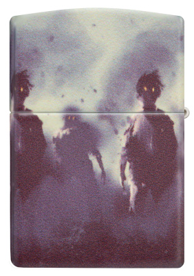 Зажигалка ZIPPO Зомби с матовым покрытием на 540 | Zombie Design 540 Matte, латунь/сталь, белая, матовая, 38x13x57 мм