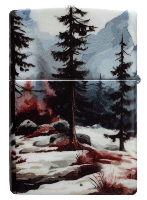 Зажигалка ZIPPO Frozen Valley с покрытием 540 Matte, латунь/сталь, разноцветная, матовая, 38x13x57 мм