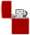 Зажигалка ZIPPO классическая с металлизированным красным покрытием | Classic Metallic Red, латунь/сталь, красная, матовая, 38x13x57 мм