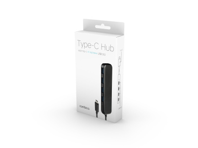 Rombica Type-C Hub, черный (Р)