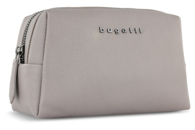 Косметичка BUGATTI БЕЛЛА | BELLA, бежевая, воловья кожа/полиэстер, 19х8,5х11 см