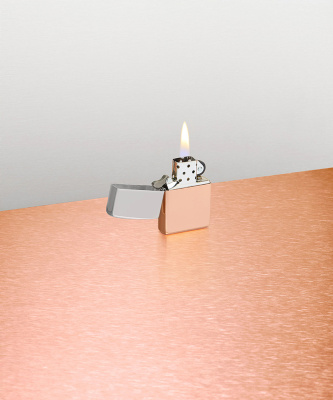 Зажигалка ZIPPO с двойным металлическим покрытием | Bimetal, медь/латунь/сталь, медная, 38x13x57 мм