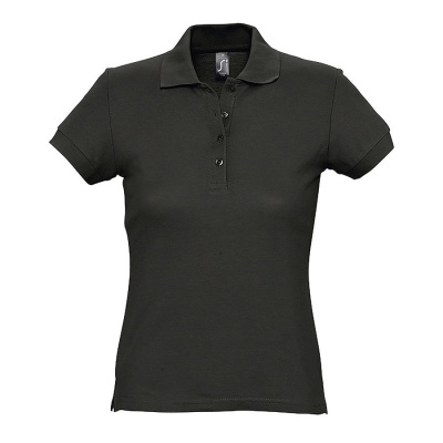 Поло женское PASSION, черный, 2XL, 100% хлопок, 170 г/м2