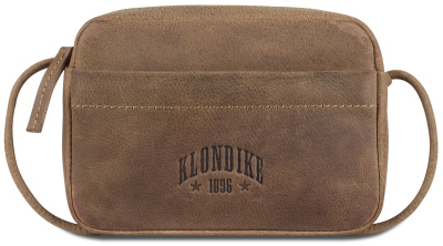 Сумка женская KLONDIKE 1896 коллекция «ЮКОН | YUKON», натуральная кожа в светло-коричневом цвете, 17 х 12 х 4 см