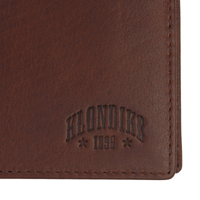 Бумажник KLONDIKE 1896 коллекция «ДОУСОН | DAWSON», натуральная кожа в коричневом цвете, 12 х 2 х 9,5 см