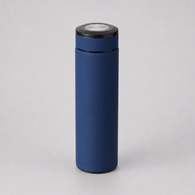 Подарочный набор с термосом и повербанком С2, темно-синий , размер 10000 mAh