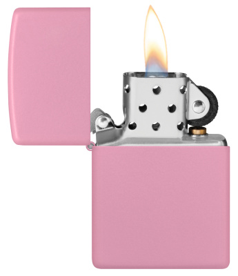 Зажигалка ZIPPO классическая с розовым матовым покрытием | Classic Pink Matte, латунь/сталь, розовая, матовая, 38x13x57 мм
