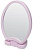 Зеркало Dewal Beauty настольное, в розовой оправе, на пластиковой подставке, 26*14.5 см.