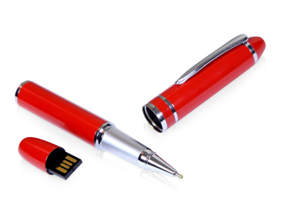 USB-флешка на 16 Гб в виде ручки с мини чипом, красный , размер 16ГБ
