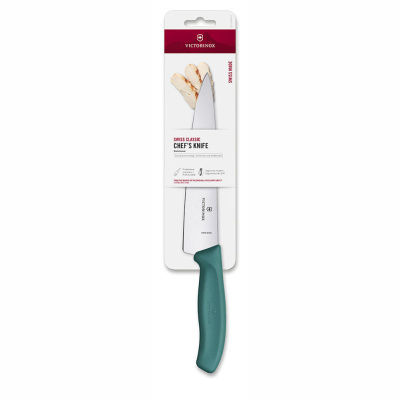 Нож разделочный VICTORINOX Швейцарская классика | Swiss Classic, 19 см, зелёный, в картонном блистере