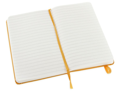 Записная книжка Moleskine Classic (в линейку) в твердой обложке, Pocket (9x14см), оранжевый , размер A6