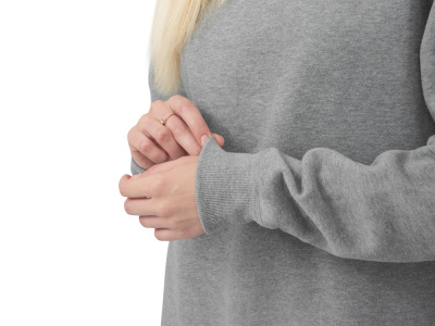 Свитшот оверсайз Lisbon унисекс, серый меланж , размер L