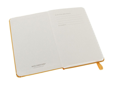 Записная книжка Moleskine Classic (в линейку) в твердой обложке, Pocket (9x14см), оранжевый , размер A6