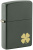 Зажигалка ZIPPO Четырехлистный клевер с зеленым матовым покрытием | Four Leaf Clover Green Matte, латунь/сталь, зеленая, 38x13x57 мм Зажигалка ZIPPO Четырехлистный клевер с зеленым матовым покрытием | Four Leaf Clover Green Matte, латунь/сталь, зеленая, 38x13x57 мм