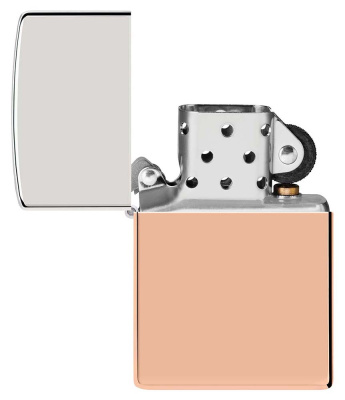 Зажигалка ZIPPO с двойным металлическим покрытием | Bimetal, медь/латунь/сталь, медная, 38x13x57 мм