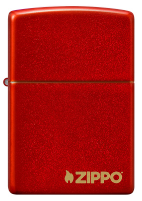 Зажигалка ZIPPO Classic с покрытием Metallic Red, латунь/сталь, красная, матовая, 38x13x57 мм