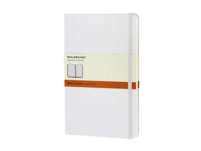 Записная книжка Moleskine Classic (в линейку) в твердой обложке, Large (13х21см), белый , размер A5