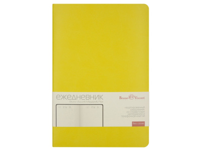 Ежедневник А5 недатированный Megapolis Velvet Flex, желтый