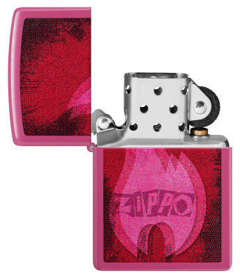 Зажигалка ZIPPO Пульсация с ярко-розовым покрытием | Pulse Frequency, латунь/сталь, малиновая, глянцевая, 38x13x57 мм