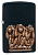 Зажигалка ZIPPO Три обезьяны с черным матовым покрытием | Three Monkeys Black Matte, латунь/сталь, чёрная, матовая, 38x13x57 мм