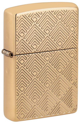 Зажигалка ZIPPO Armor® с покрытием Глянцевая латунь | High Polish Brass, латунь/сталь, золотистая, 38x13x57 мм