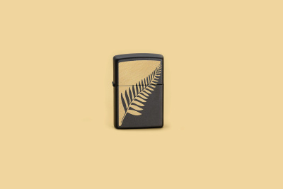 Зажигалка ZIPPO Zen Flora Design с покрытием Black Matte, латунь/сталь, черная, матовая, 38x13x57 мм