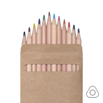 Цветные карандаши KINDERLINE middle,12 цветов, дерево, картон
