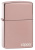 Зажигалка ZIPPO Логотип с глянцевым покрытием розовое золото | Logo High Polish Rose Gold, латунь/сталь, розовое золото, глянцевая, 38x13x57 мм