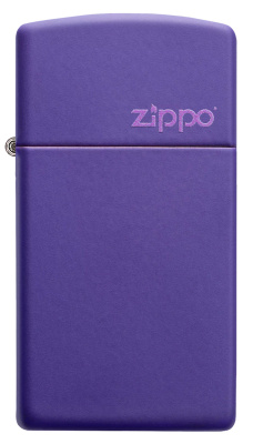 Зажигалка ZIPPO Slim® с покрытием Purple Matte, латунь/сталь, фиолетовая, матовая, 29x10x60 мм