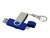 Флешка с поворотным механизмом, c дополнительным разъемом Micro USB, 16 Гб, синий , размер 16ГБ Флешка с поворотным механизмом, c дополнительным разъемом Micro USB, 16 Гб, синий , размер 16ГБ
