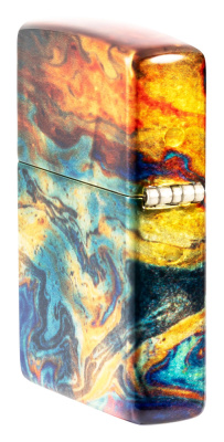 Зажигалка ZIPPO Цветная с покрытием Искусственно состаренная латунь на 540 | Colorful Design 540 Tumbled Brass, латунь/сталь, разноцветная, 38x13x57мм