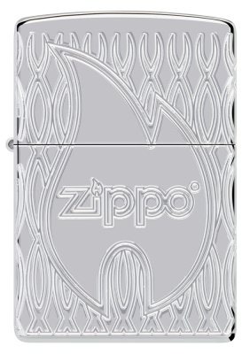 Зажигалка ZIPPO Armor® с покрытием High Polish Chrome, латунь/сталь, серебристая, 38x13x57 мм