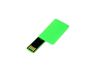 USB-флешка на 16 Гб в виде пластиковой карточки, зеленый , размер 16ГБ