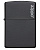 Зажигалка ZIPPO Логотип с черным матовым покрытием | Logo Black Matte, латунь/сталь, чёрная, матовая, 38x13x57мм