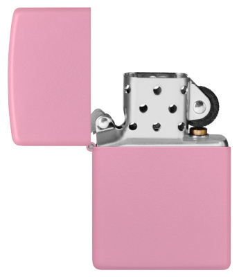 Зажигалка ZIPPO классическая с розовым матовым покрытием | Classic Pink Matte, латунь/сталь, розовая, матовая, 38x13x57 мм