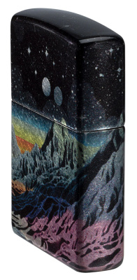 Зажигалка ZIPPO Space in Color Design с покрытием 540 Tumbled Chrome, латунь/сталь, разноцветная, 38x13x57 мм