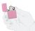 Зажигалка ZIPPO классическая с розовым матовым покрытием | Classic Pink Matte, латунь/сталь, розовая, матовая, 38x13x57 мм