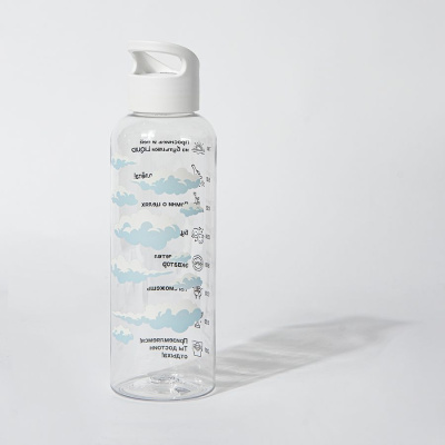 Бутылка для воды LIQUID, 500 мл; 22х6,5см, красный, пластик rPET