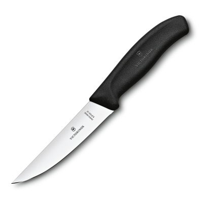 Нож разделочный VICTORINOX SwissClassic с узким прямым лезвием 12 см, чёрный