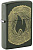 Зажигалка ZIPPO Wood Ring с покрытием Green Matte, латунь/сталь, зеленая, матовая, 38x13x57 мм