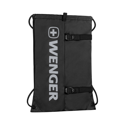 Рюкзак-мешок на завязках WENGER XC Fyrst, черный, полиэстер, 35x1x48 см, 12 л