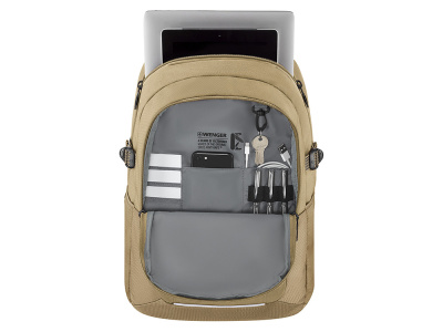 Рюкзак WENGER Ryde 16, бежевый, переработанный ПЭТ/полиэстер, 32 x 21 x 47 см, 26 л