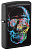 Зажигалка ZIPPO Skull Design с покрытием Black Matte, латунь/сталь, черная, 38x13x57 мм