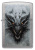 Зажигалка ZIPPO Dragon Design с покрытием Linen Weave, латунь/сталь, серебристая, 38x13x57 мм