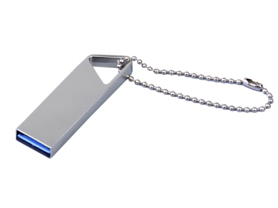 USB 3.0-флешка на 64 Гб с мини чипом, компактный дизайн, отверстие треугольной формы для цепочки , размер 64ГБ