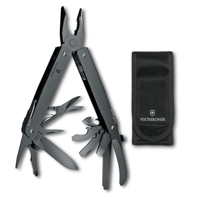 Мультитул VICTORINOX SwissTool MXBS, 115 мм, 26 функций, чёрный, в нейлоновом чехле