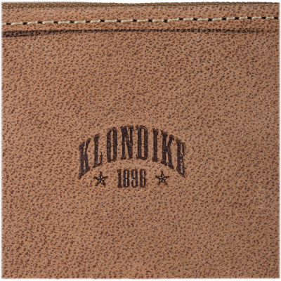 Бумажник KLONDIKE 1896 коллекция «ИСТОК | MAIN», натуральная кожа в светло-коричневом цвете, 10,5 х 12,5 х 2,5 см