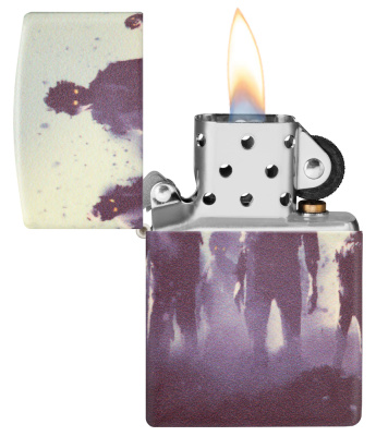 Зажигалка ZIPPO Зомби с матовым покрытием на 540 | Zombie Design 540 Matte, латунь/сталь, белая, матовая, 38x13x57 мм